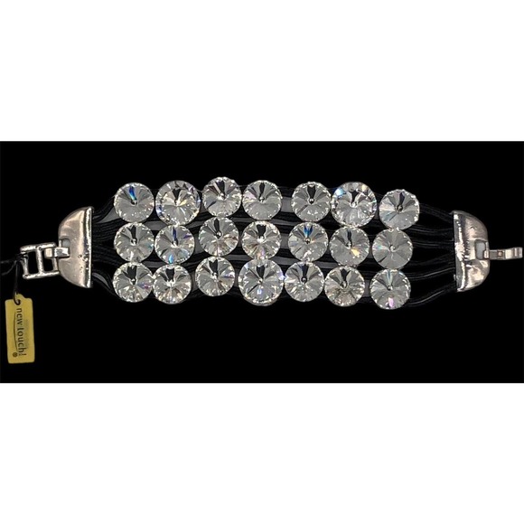 New Touch! Brand Vintage Sparkly Crystal Bracelet Lots of Bling NWT - Picture 6 of 7